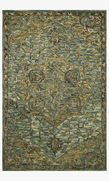 Loloi Victoria VK-20 Dark Green / Tobacco area rug - image 1