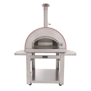 KUCHT Venice Wood-Fired Outdoor Pizza Oven in Red