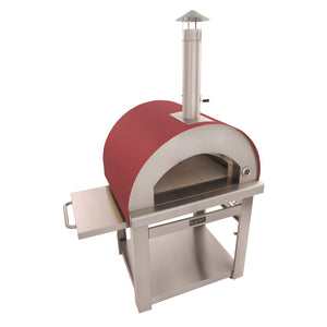 KUCHT Venice Wood-Fired Outdoor Pizza Oven in Red