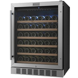 Empava 24-Inch Built-In Wine Cooler, 46-Bottle, Stainless Steel, EMPV-WC11S