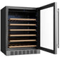 Empava 24-Inch Built-In Wine Cooler, 46-Bottle, Stainless Steel, EMPV-WC11S
