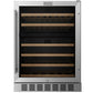 Empava 24-Inch Dual Zone Built-In Wine Cooler, 46-Bottle, Stainless Steel, EMPV-WC12D