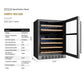 Empava 24-Inch Dual Zone Built-In Wine Cooler, 46-Bottle, Stainless Steel, EMPV-WC12D