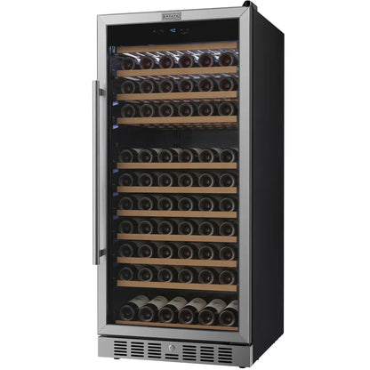 Empava 24-Inch Freestanding Wine Cooler, 133-Bottle, Stainless Steel, EMPV-WC13S