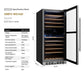 Empava 24-Inch Dual Zone Freestanding Wine Cooler, 119-Bottle, Stainless Steel, EMPV-WC14D