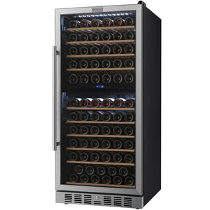 Empava 24-Inch Dual Zone Freestanding Wine Cooler, 119-Bottle, Stainless Steel, EMPV-WC14D