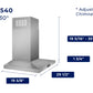 Hauslane Contemporary 30” WM-540 Wall Mount Range Hood