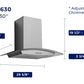 Hauslane Chef 30-in Convertible Stainless Steel Wall-Mounted Range Hood