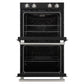 FORNO Espresso Vomero 30" 10 cu. ft. Electric Double Wall Oven in Black with Stainless Steel Accents, FBOEL1324-30BLK