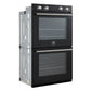 FORNO Espresso Vomero 30" 10 cu. ft. Electric Double Wall Oven in Black with Stainless Steel Accents, FBOEL1324-30BLK