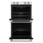 FORNO Espresso Vomero 30" 10 cu. ft. Electric Double Wall Oven in White with Stainless Steel Accents, FBOEL1324-30WHT