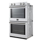FORNO Espresso Vomero 30" 10 cu. ft. Electric Double Wall Oven in White with Stainless Steel Accents, FBOEL1324-30WHT