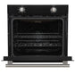 FORNO Espresso Vomero 30" 5 cu. ft. Electric Single Wall Oven in Black with Stainless Steel Accents, FBOEL1370-30BLK