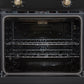 FORNO Espresso Vomero 30" 5 cu. ft. Electric Single Wall Oven in Black with Antique Brass Accents, FBOEL1370-30BLK