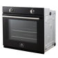 FORNO Espresso Vomero 30" 5 cu. ft. Electric Single Wall Oven in Black with Stainless Steel Accents, FBOEL1370-30BLK