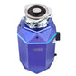 FORNO ACQUA BrightDiamond Amethyst 1 HP Ultra-Quiet Garbage Disposal with Motion Sensor Light & Pre-Wired Air Switch