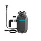 FORNO ACQUA BrightDiamond Black Onyx 3/4 HP Ultra-Quiet Garbage Disposal with Motion Sensor Light & Pre-Wired Air Switch