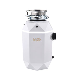 FORNO ACQUA BrightDiamond Moonstone 1 HP Ultra-Quiet Garbage Disposal with Motion Sensor Light & Pre-Wired Air Switch