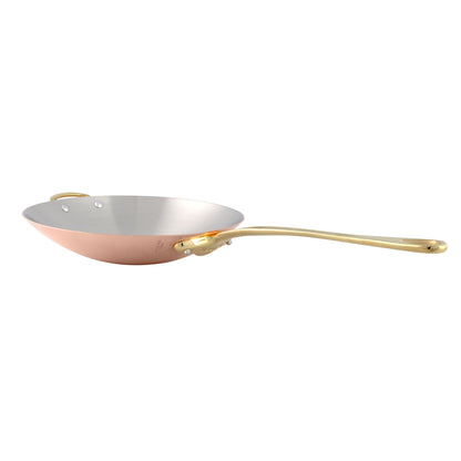 Mauviel 1830 M'Heritage M'150 B Copper Wok With Brass Handle, 11.8-In