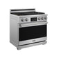 THOR Kitchen X Series 36" Professional Natural Gas Burner, Electric Oven Range with Self-Clean, XRD36E