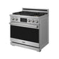 THOR Kitchen X Series 36" Professional Natural Gas Burner, Electric Oven Range with Self-Clean, XRD36E