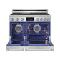 THOR Kitchen 38" Professional Natural Gas Dual Fuel Range with 7 Italian Brass Burners, Air Fry and Self-Clean, XRD48E