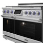 THOR Kitchen 38" Professional Propane Gas Dual Fuel Range with 7 Italian Brass Burners, Air Fry and Self-Clean, XRD48ELP