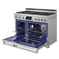 THOR Kitchen 38" Professional Natural Gas Dual Fuel Range with 7 Italian Brass Burners, Air Fry and Self-Clean, XRD48E