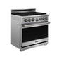 THOR Kitchen 36" 6 cu. ft. Professional Natural Gas Range with 6 Italian Brass Sealed Burners in Stainless Steel, XRG36E