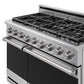 THOR Kitchen 48" 7.6 cu. ft. Professional Propane Gas Range with 7 Italian Brass Sealed Burners in Stainless Steel, XRG48ELP