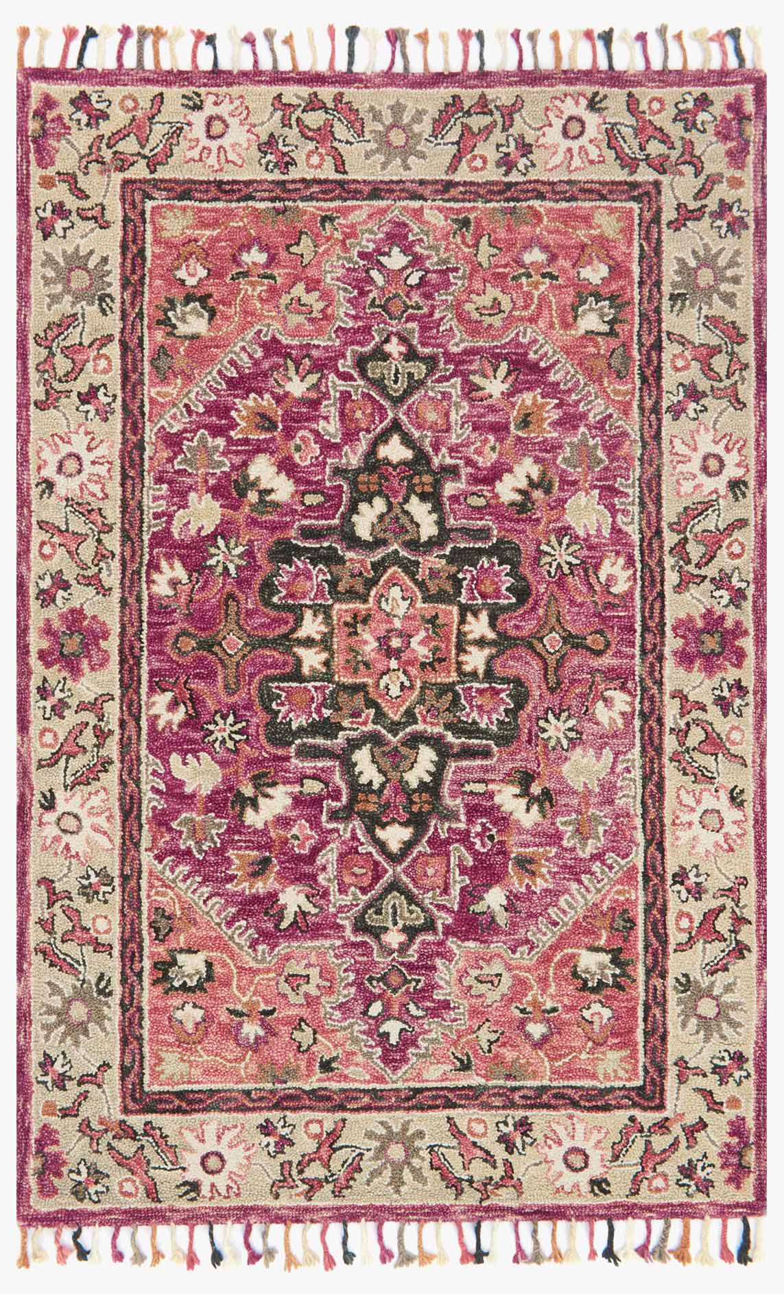 Loloi Zharah ZR-05 Raspberry / Taupe area rug - image 1