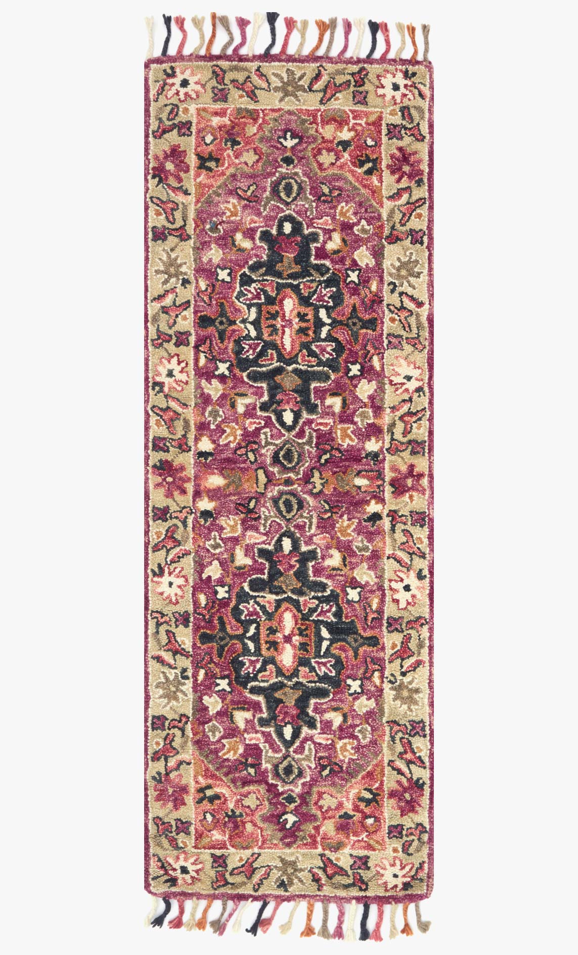 Loloi Zharah ZR-05 Raspberry / Taupe area rug - image 3