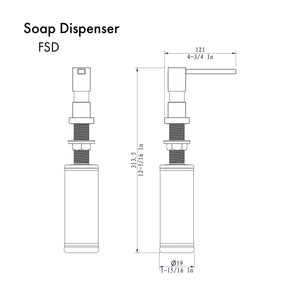 ZLINE Faucet Soap Dispenser in Champagne Bronze, FSD-CB