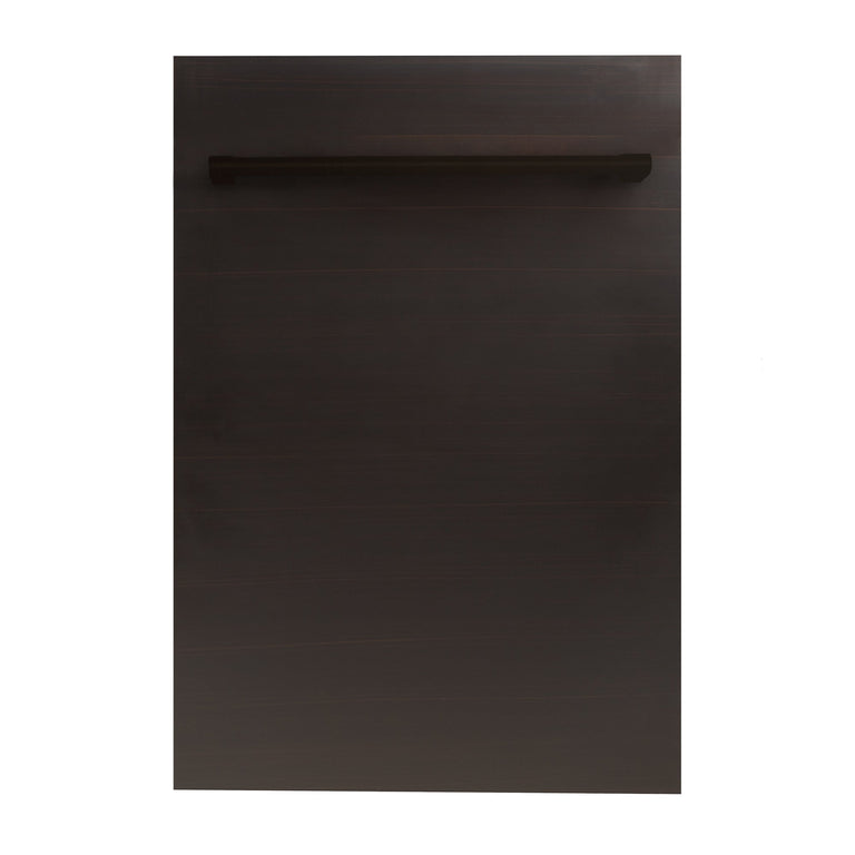 ZLINE 18 in. Top Control Dishwasher in Oil-Rubbed Bronze with Stainless Steel Tub and Traditional Style Handle, DW-ORB-H-18