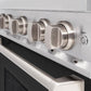 ZLINE 30" 4.2 cu. ft. Classic Gas Range with 4 Burners in DuraSnow® Stainless Steel with Black Matte Door, CGRS-BLM-30