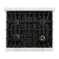 ZLINE 30" 4.2 cu. ft. Classic Gas Range with 4 Burners in DuraSnow® Stainless Steel with Black Matte Door, CGRS-BLM-30