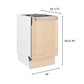 ZLINE 18" Tallac Series Built-In Dishwasher in Unfinished Wood with Stainless Steel Handles, DWV-UF-18