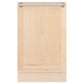ZLINE 18" Tallac Series Built-In Dishwasher in Unfinished Wood with Stainless Steel Handles, DWV-UF-18