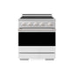 ZLINE 30 in. 4.2 cu. ft. Marino Induction Range with 4 Element Cooktop and Electric Convection Oven in Stainless Steel with White Matte Door, MINR-WM-30