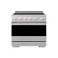 ZLINE 36 in. 5.2 cu. ft. Marino Induction Range with 5 Element Cooktop and Electric Convection Oven in Satin Stainless Steel, MINRS-36
