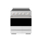 ZLINE 30 in. 4.2 cu. ft. Marino Induction Range with 4 Element Cooktop and Electric Convection Oven in Satin Stainless Steel with White Matte Door, MINRS-WM-30