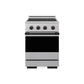 ZLINE Autograph Edition 24 in. 3.2 cu. ft. Marino Induction Range with 3 Element Cooktop and Electric Convection Oven in Satin Stainless Steel with Matte Black Accents, MINRSZ-24-MB