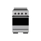 ZLINE Autograph Edition 24 in. 3.2 cu. ft. Marino Induction Range with 3 Element Cooktop and Electric Convection Oven in Stainless Steel with Matte Black Accents, MINRZ-24-MB