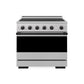 ZLINE Autograph Edition 36 in. 5.2 cu. ft. Marino Induction Range with 5 Element Cooktop and Electric Convection Oven in Stainless Steel with Matte Black Accents, MINRZ-36-MB