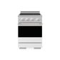 ZLINE 24 in. 3.2 cu. ft. Marino Induction Range with 3 Element Cooktop and Electric Convection Oven in Stainless Steel with White Matte Door, MINR-WM-24 - Front Hero View