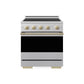 ZLINE Autograph 30 in. 4.2 cu. ft. Marino Induction Range with 4 Element Cooktop and Electric Convection Oven in Satin Stainless Steel with Champagne Bronze Accents, MINRSZ-30-CB - Front Hero View