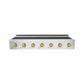 ZLINE Autograph Edition 48" Paramount Induction Rangetop with 7 Element Cooktop in Satin Stainless Steel and Champagne Bronze Accents, SINRTSZ-48-CB