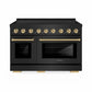 ZLINE Autograph Edition 48" Paramount Induction Range with 7 Element Cooktop in Stainless Steel with Champagne Bronze Accents, SINRZ-48-CB