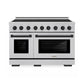 ZLINE Autograph Edition 48" Paramount Induction Range with 7 Element Cooktop in Satin Stainless Steel with Matte Black Accents, SINRSZ-48-MB