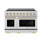ZLINE Autograph Edition 48" Paramount Induction Range with 7 Element Cooktop in Stainless Steel with Polished Gold Accents, SINRZ-48-G